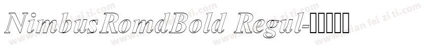 NimbusRomdBold Regul字体转换
